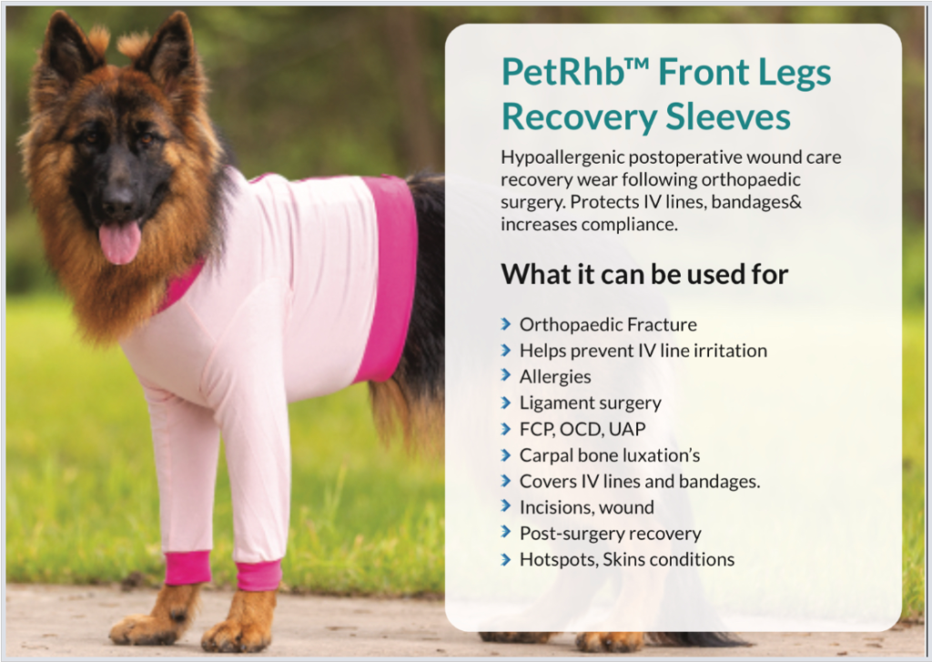 PetRhb Front Legs Recovery Sleeves